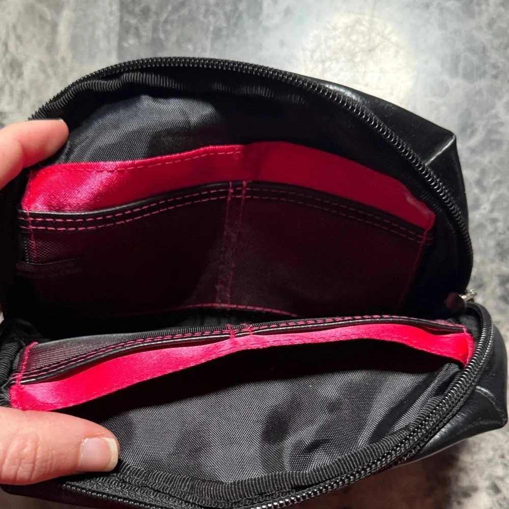 Mary Kay Black Cosmetic Bag with Pink Logo